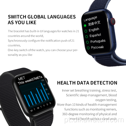 Função de carteira do smartwatch HW18 Botão duplo de chamada por Bluetooth